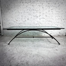 Load image into Gallery viewer, Wrought Iron 3/4" Glass Cocktail Table
