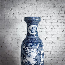 Load image into Gallery viewer, Monumental Chinese Export Blue &amp; White Porcelain Floor Vase
