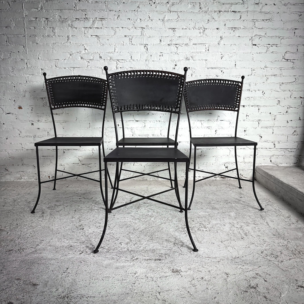 Set of 4 Industrial Iron Dining Chair