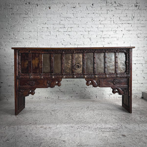 Indian Hand Carved Teak Console