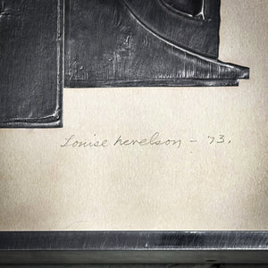1973 Louise Nevelson Contemporary Lead Embossed