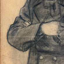 Load image into Gallery viewer, 1952 Academic Charcoal and Chalk Portrait Drawing

