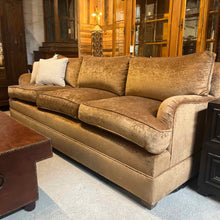 Load image into Gallery viewer, Traditional Brown Velour Sofa
