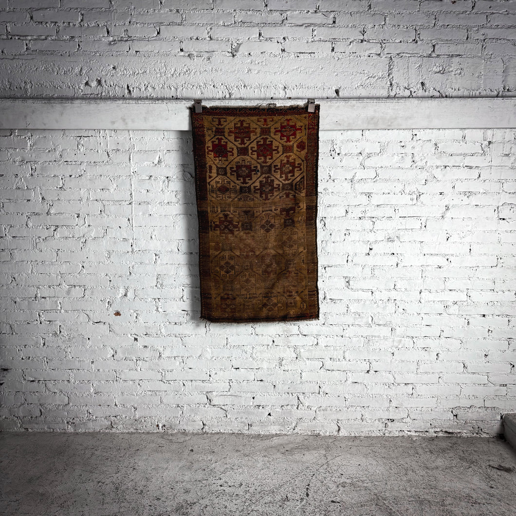 Small Caucasian Wool Oriental Knotted Rug