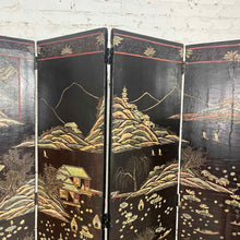 Load image into Gallery viewer, Vintage Chinoiserie 4-Panel Folding Screen
