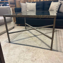 Load image into Gallery viewer, Contemporary Industrial Iron &amp; Glass Cocktail Table
