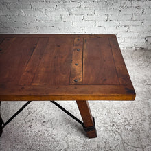 Load image into Gallery viewer, Industrial Wood &amp; Iron Cocktail Table
