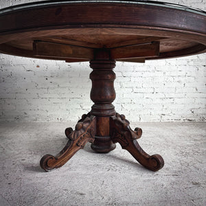 Mexican Baroque Pedestal Wood Dining Table