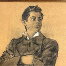 Load image into Gallery viewer, 1952 Academic Charcoal and Chalk Portrait Drawing

