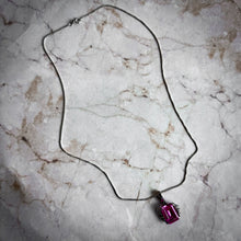 Load image into Gallery viewer, Vintage Art Deco Sterling Silver Pink Sapphire Necklace
