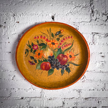 Load image into Gallery viewer, Folk Art Painted Wood Plate Wall Decor

