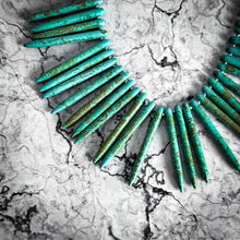 Load image into Gallery viewer, Southwest Style Natural Spiked Turquoise Necklace
