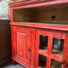 Load image into Gallery viewer, 60" TV Stand Rustic Rubbed Wood Sideboard
