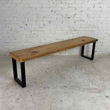 Load image into Gallery viewer, Industrial Solid Wood Sled Leg Bench
