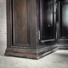 Load image into Gallery viewer, 3 Piece Espresso Wood Corner Cabinet
