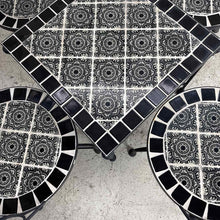 Load image into Gallery viewer, Mosaic Tile &amp; Wrought Iron Bistro Set
