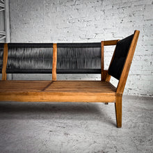 Load image into Gallery viewer, Contemporary Teak &amp; All Weather Rattan Garden Sofa
