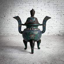 Load image into Gallery viewer, Qing Dynasty Cloisonne Bronze Incense Burner Container
