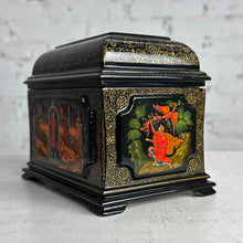 Load image into Gallery viewer, Palekh Russian 'The Humpbacked Horse' Lacquer Casket
