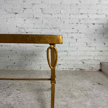 Load image into Gallery viewer, Gold Leaf Iron &amp; Beveled Glass Table
