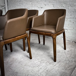 Set of 6 Namuh Leather Oak Dining Chair