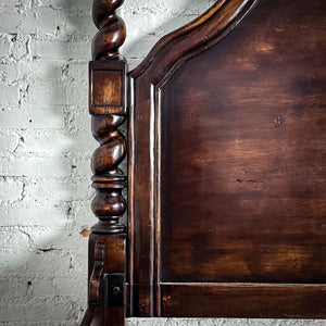 Evos Jacobean King Dark Hardwood Bed