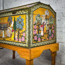Load image into Gallery viewer, Mexican Signed Folk Art Hand-Painted Wood Chest
