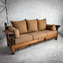Load image into Gallery viewer, Vintage 3 Seat Hacienda Style Hardwood Sofa

