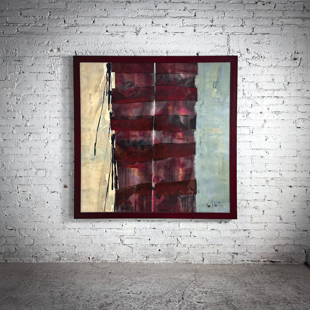 Lane Van Doren Abstract Impasto Canvas Painting