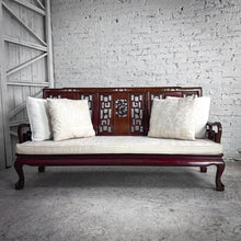 Load image into Gallery viewer, Mid 20th Century Qing Style Carved Rosewood Sofa
