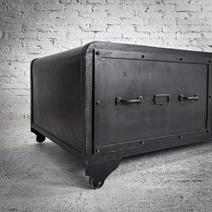 Industrial Black Bent Steel Cocktail Table