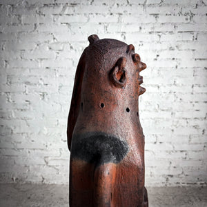 Set of 2 Oaxacan Red Clay Figure Decorative Sculpture