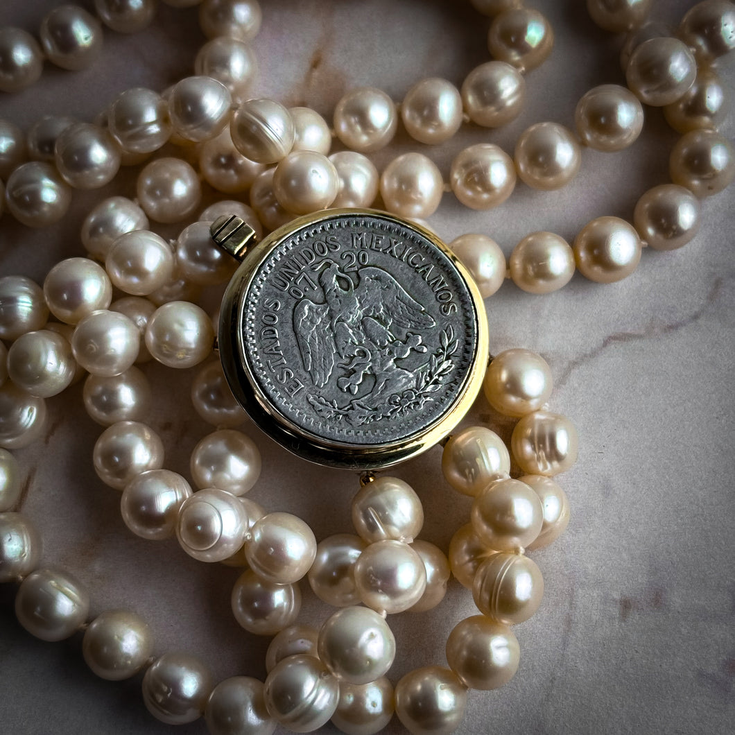 Piedras Contemporary Mexican Pearl Multi-Strand Necklace