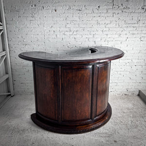 Semi Circle Revivalist Wood Bar Table