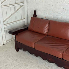 Load image into Gallery viewer, Mexican Hacienda Leather Mesquite Sofa

