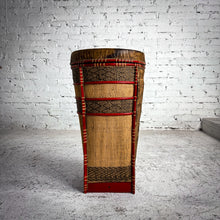 Load image into Gallery viewer, Mid Century African Tribal Woven Rattan Drum
