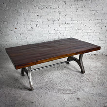 Load image into Gallery viewer, Industrial Satin Parota Cocktail Table
