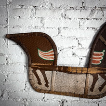 Load image into Gallery viewer, Single Southeast Asian Woven Painted Bamboo Horse Wall Decor

