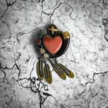 Load image into Gallery viewer, 1983 Mitchell C. Zephier Lakota Mixed Metals Brooch
