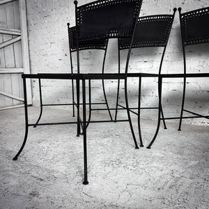 Set of 4 Industrial Iron Dining Chair