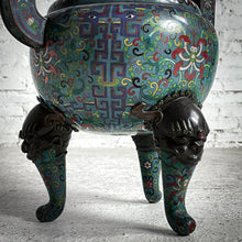 Load image into Gallery viewer, Qing Dynasty Cloisonne Bronze Incense Burner Container
