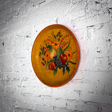 Load image into Gallery viewer, Folk Art Painted Wood Plate Wall Decor
