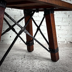 Industrial Wood & Iron Cocktail Table
