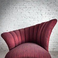Load image into Gallery viewer, Pair Vintage Vladimir Kagan Re-upholstered Wood Accent Chair
