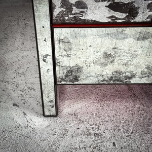 Set of 2 Contemporary Mirror Nightstand