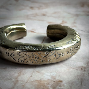 1950's Rajasthan Silvered Copper Cuff