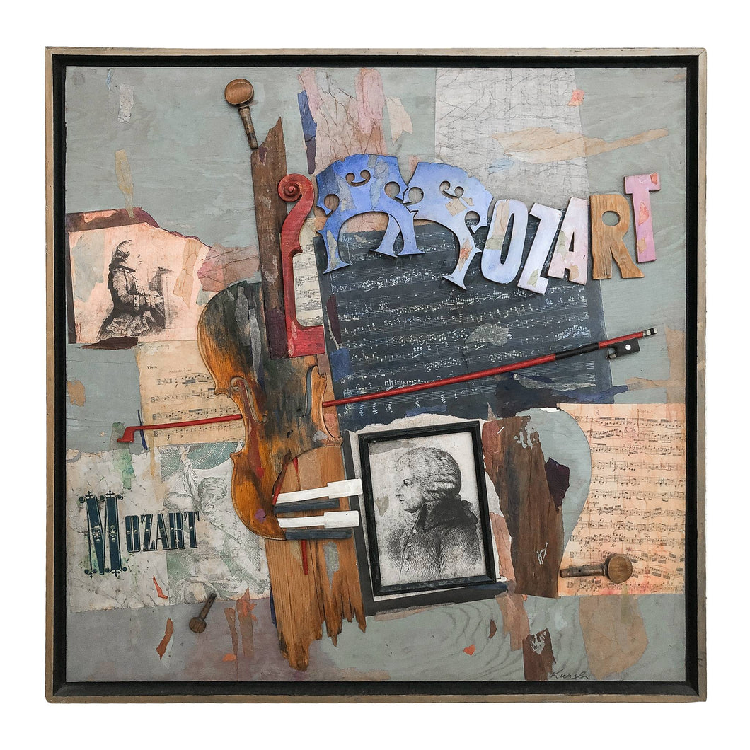 Maurice Kursh Applique Wood & Natural Collage