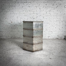 Load image into Gallery viewer, Folk Silver Gilt Pedestal Wood Accent Table
