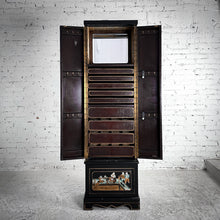 Load image into Gallery viewer, Tall Chinoiserie Painted Jewelry Cabinet
