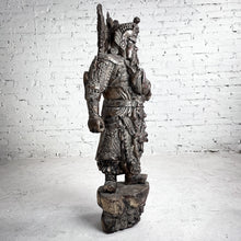 Load image into Gallery viewer, Japanese Carved Gilt Wood Samurai Decorative Statue
